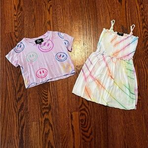 Flowers By Zoe Dress & Tshirt Bundle FBZ 3T Like New
